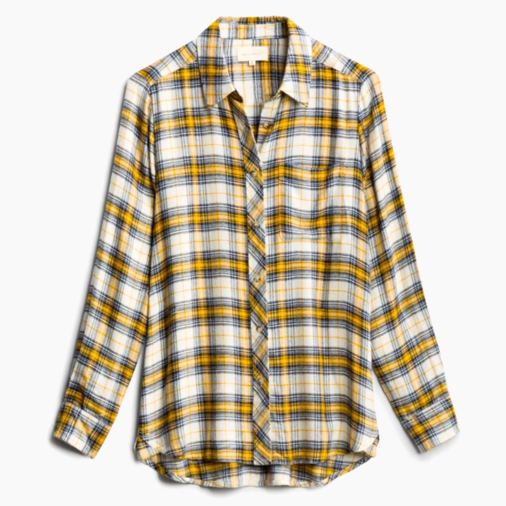Yellow Oversized Soft Flannel